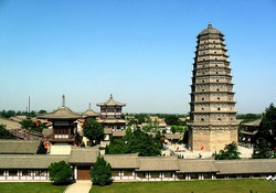 西安西線、仏舎利の安置される法門寺